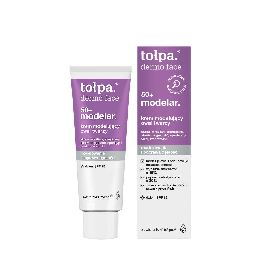 Tołpa. 50+ modelar. Krem modelujący owal twarzy, DZIEŃ, SPF 15, 40 ml