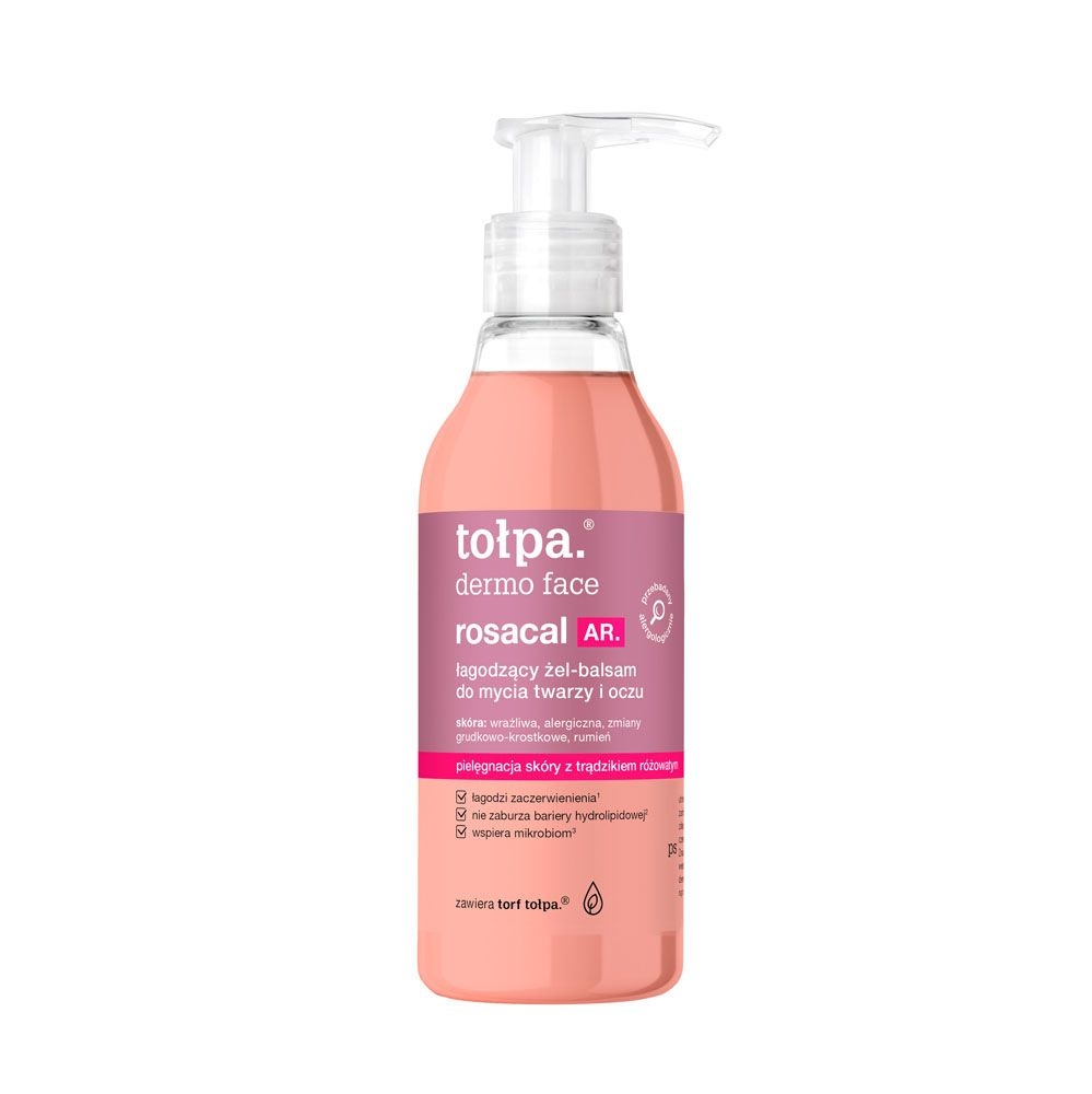 Tołpa. Rosacal AR. łagodzący żel-balsam do mycia twarzy i oczu, 195 ml