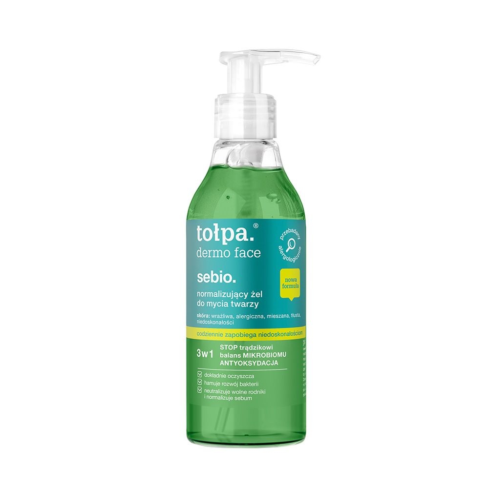 Tołpa. Sebio. Normalizujący żel do mycia twarzy, 195 ml