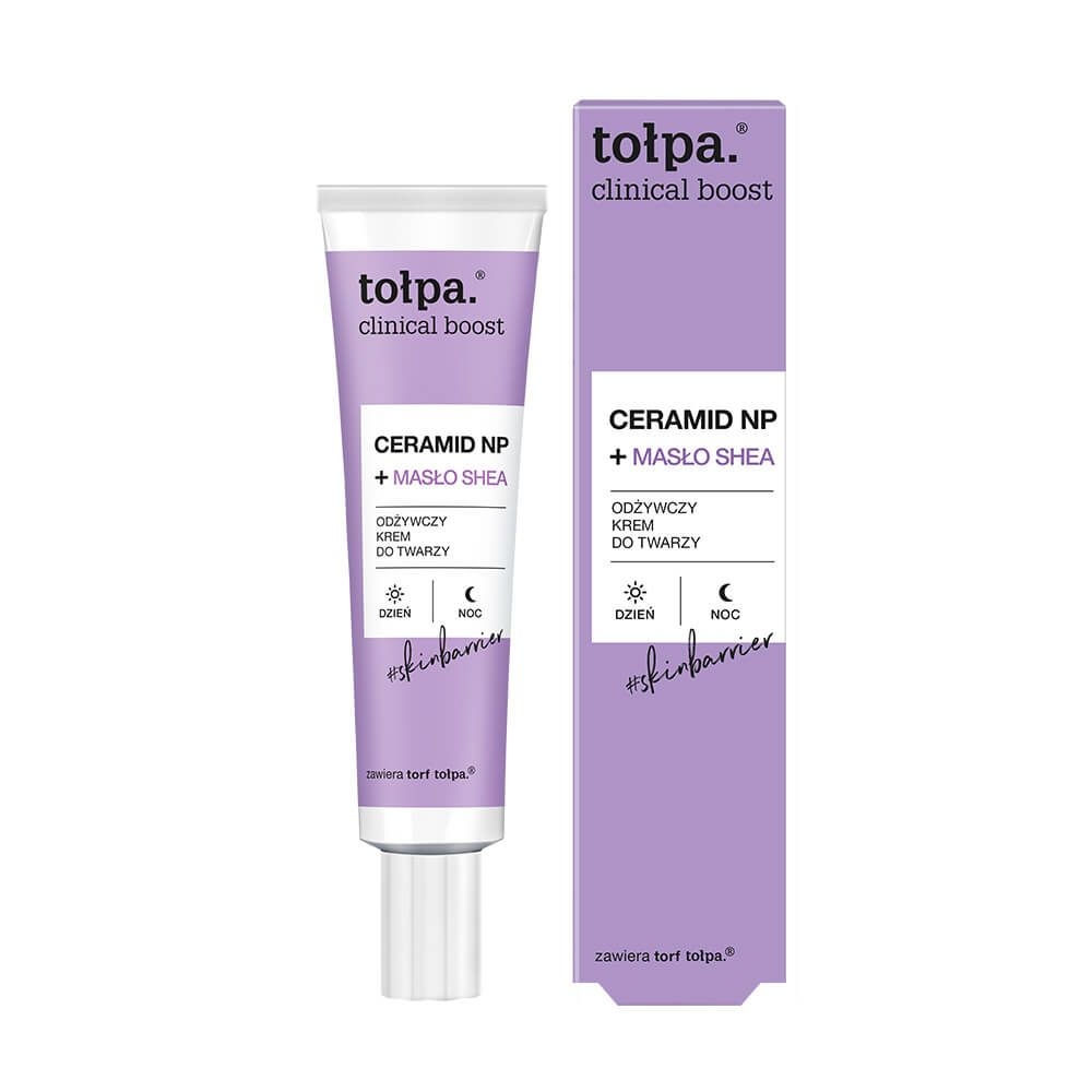 Tołpa. Ceramid NP + masło shea odżywczy krem do twarzy, 40 ml