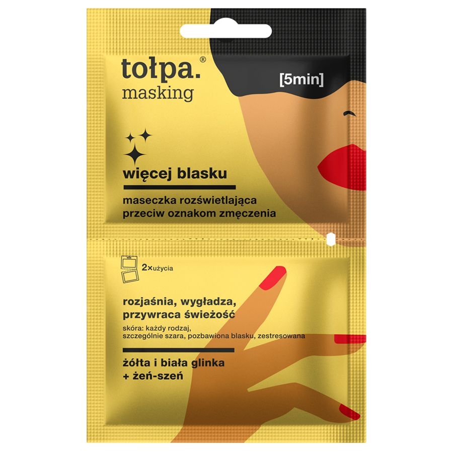 Tołpa. Masking maseczka rozświetlająca przeciw oznakom zmęczenia, 2x5 ml