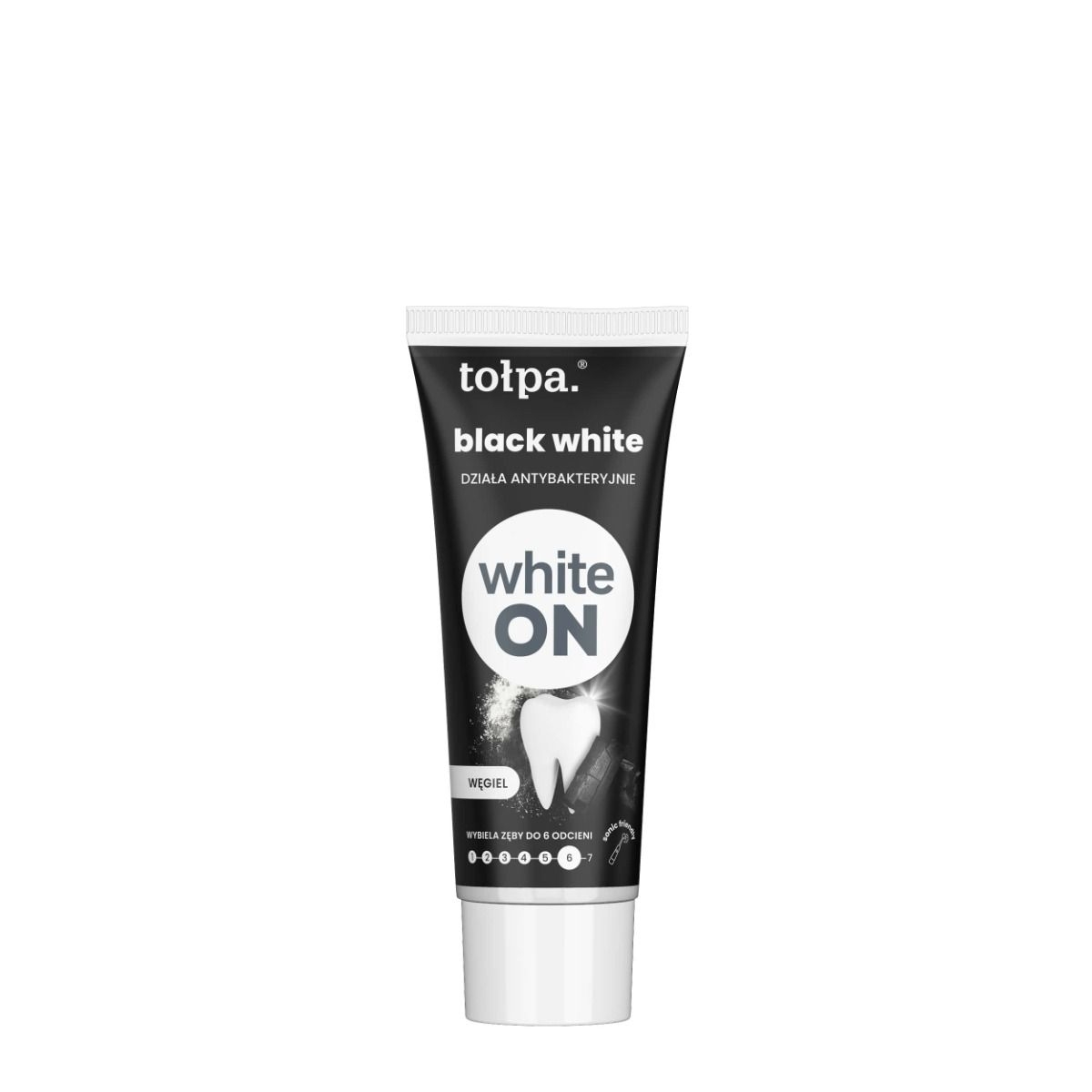 Tołpa. Black white pasta do zębów, 20 ml