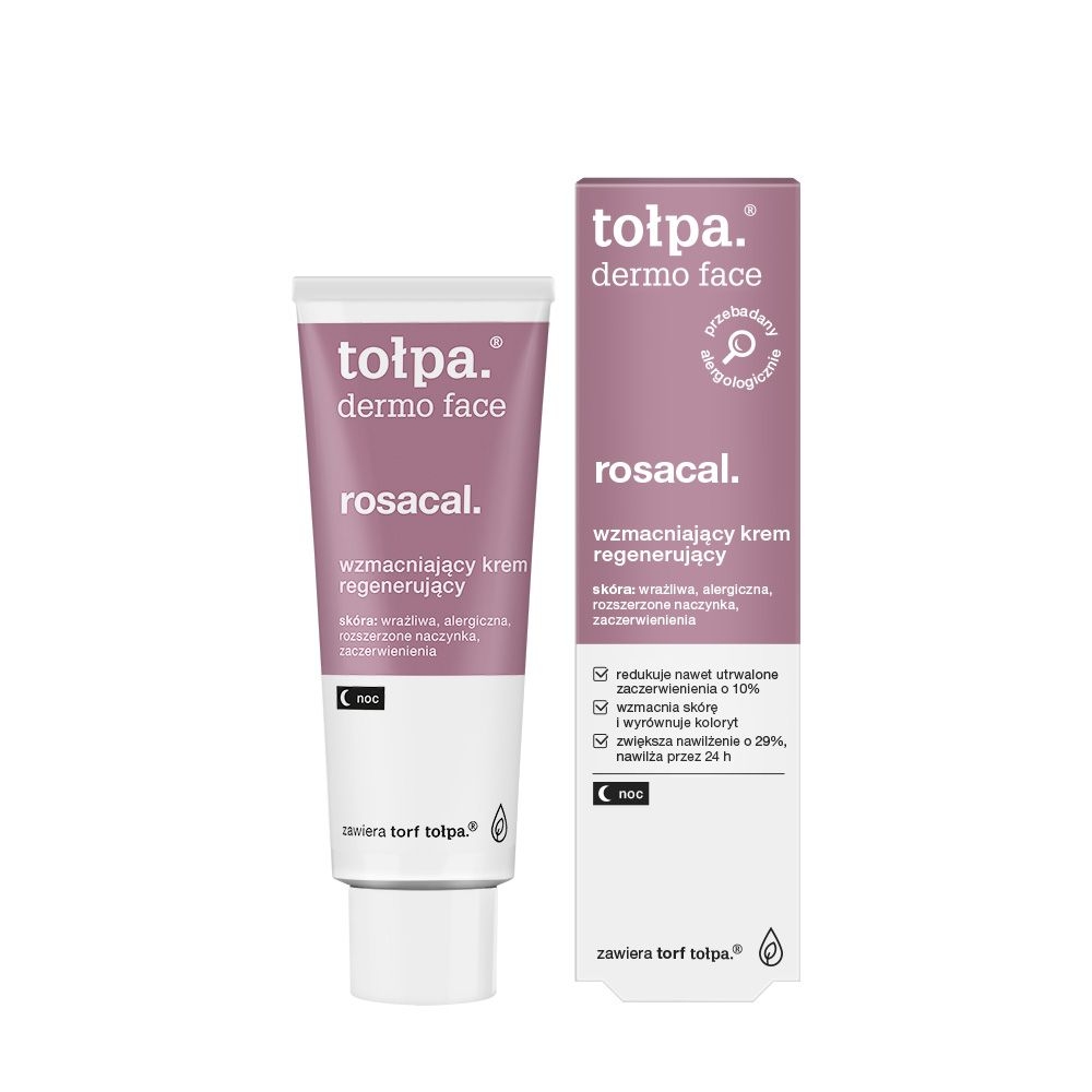 Tołpa. Rosacal. Wzmacniający krem regenerujący, NOC, 40 ml