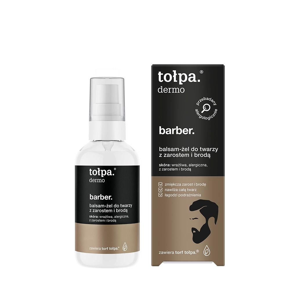 Tołpa. Dermo barber. Balsam-żel do twarzy z zarostem i brodą, 75 ml
