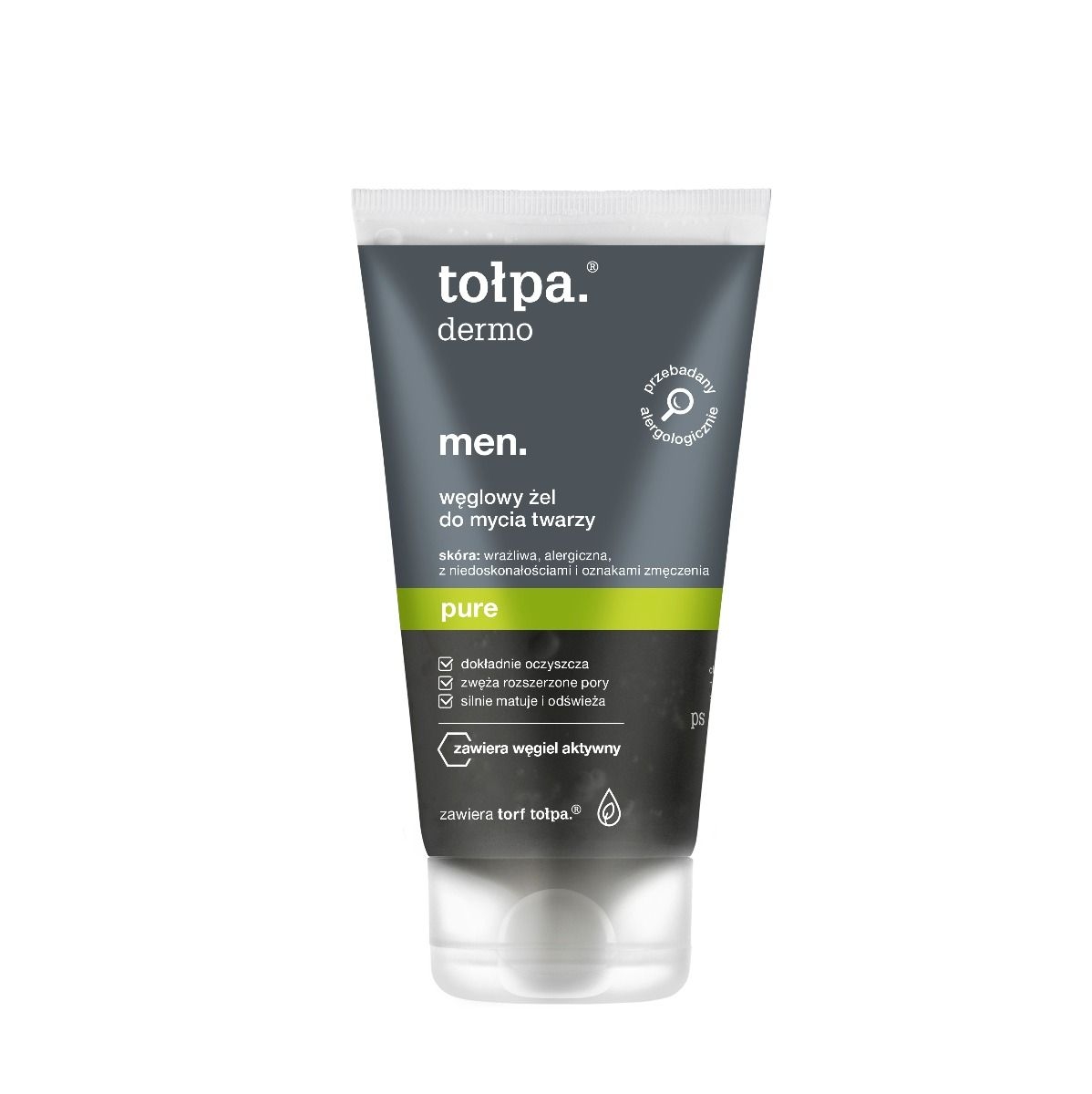 Tołpa. Pure. Węglowy żel do mycia twarzy, 150 ml