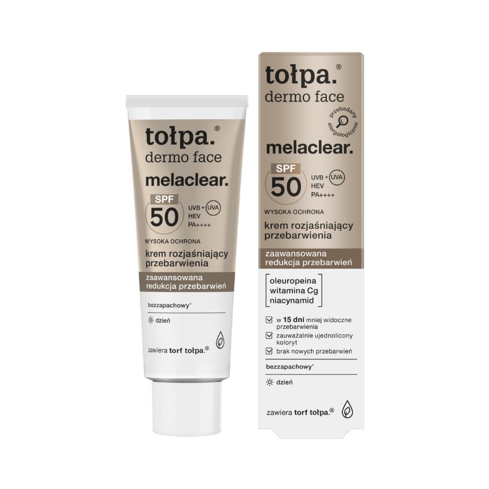 Tołpa. Melaclear. Krem rozjaśniający przebarwienia, SPF 50, 40 ml 