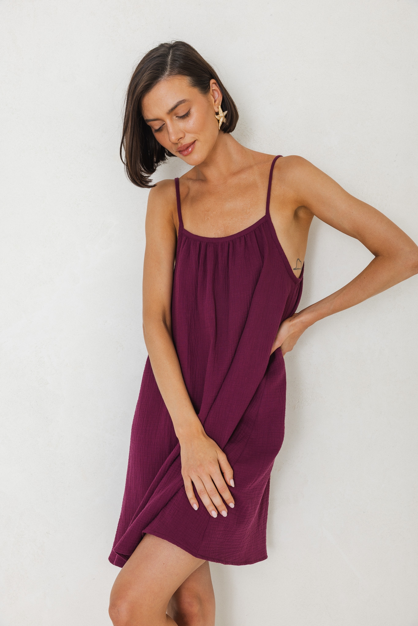 SUKIENKA BELLA PURPUROWA