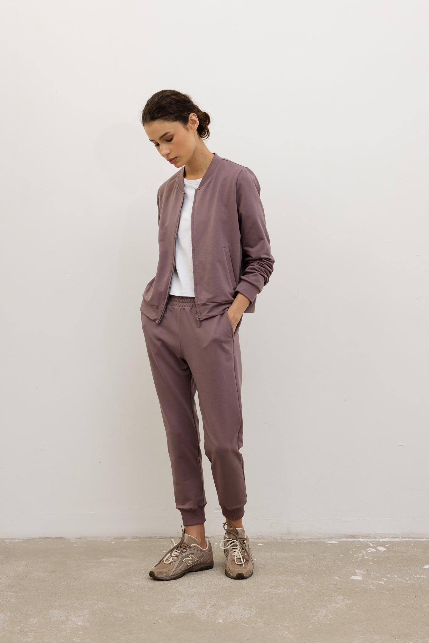 LEKKIE SPODNIE LENA LAWENDOWE