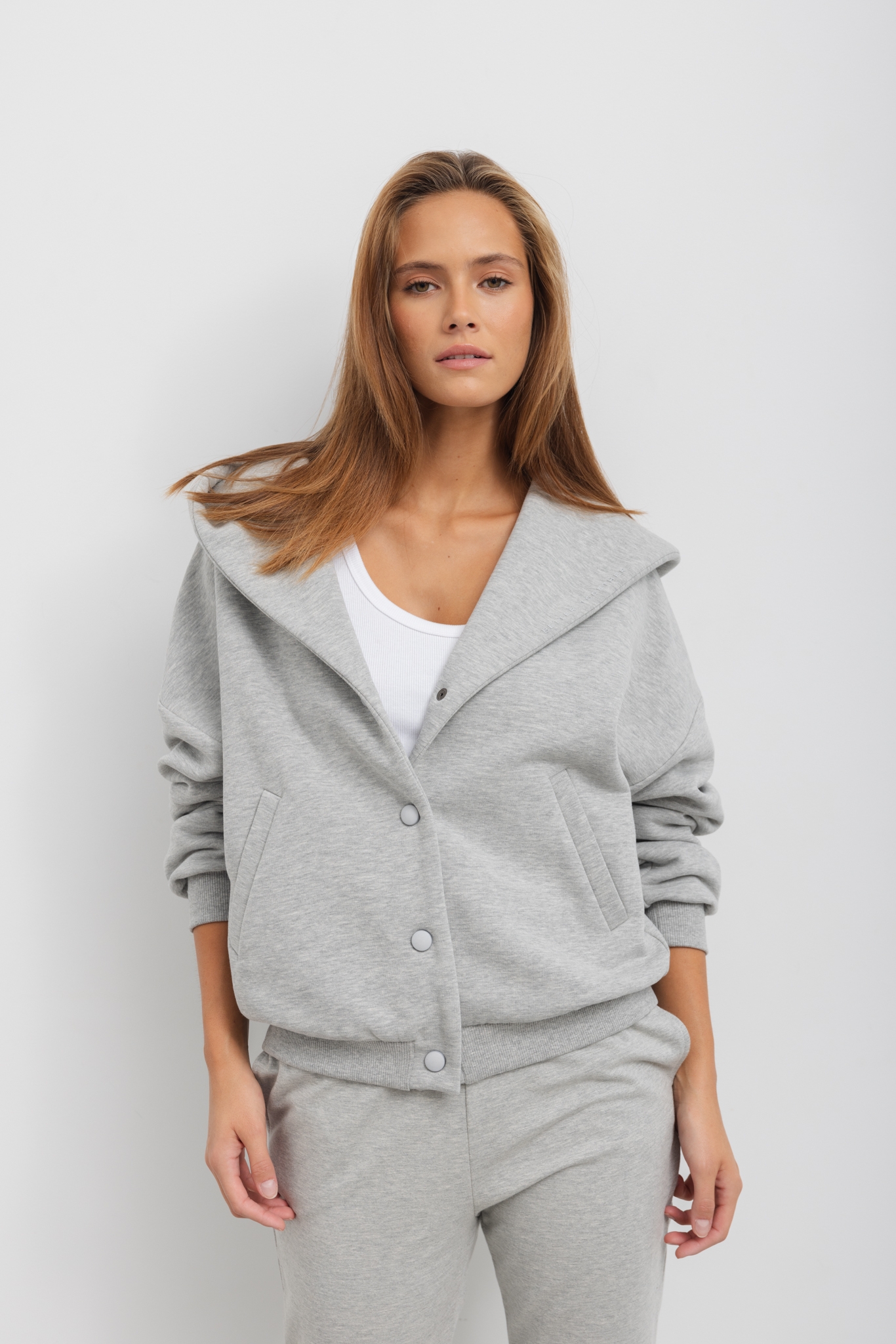 BLUZA LOREN SZARY MELANŻ