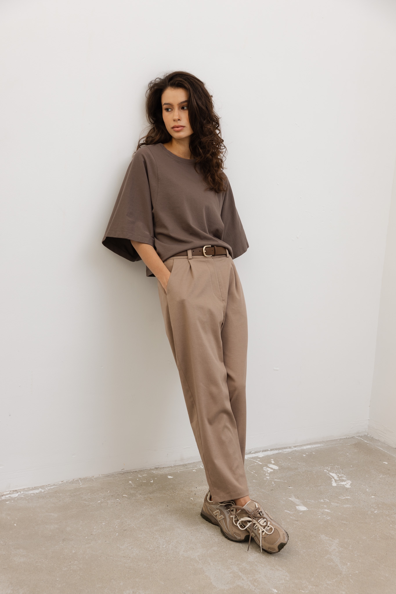 SPODNIE MARINA TAUPE