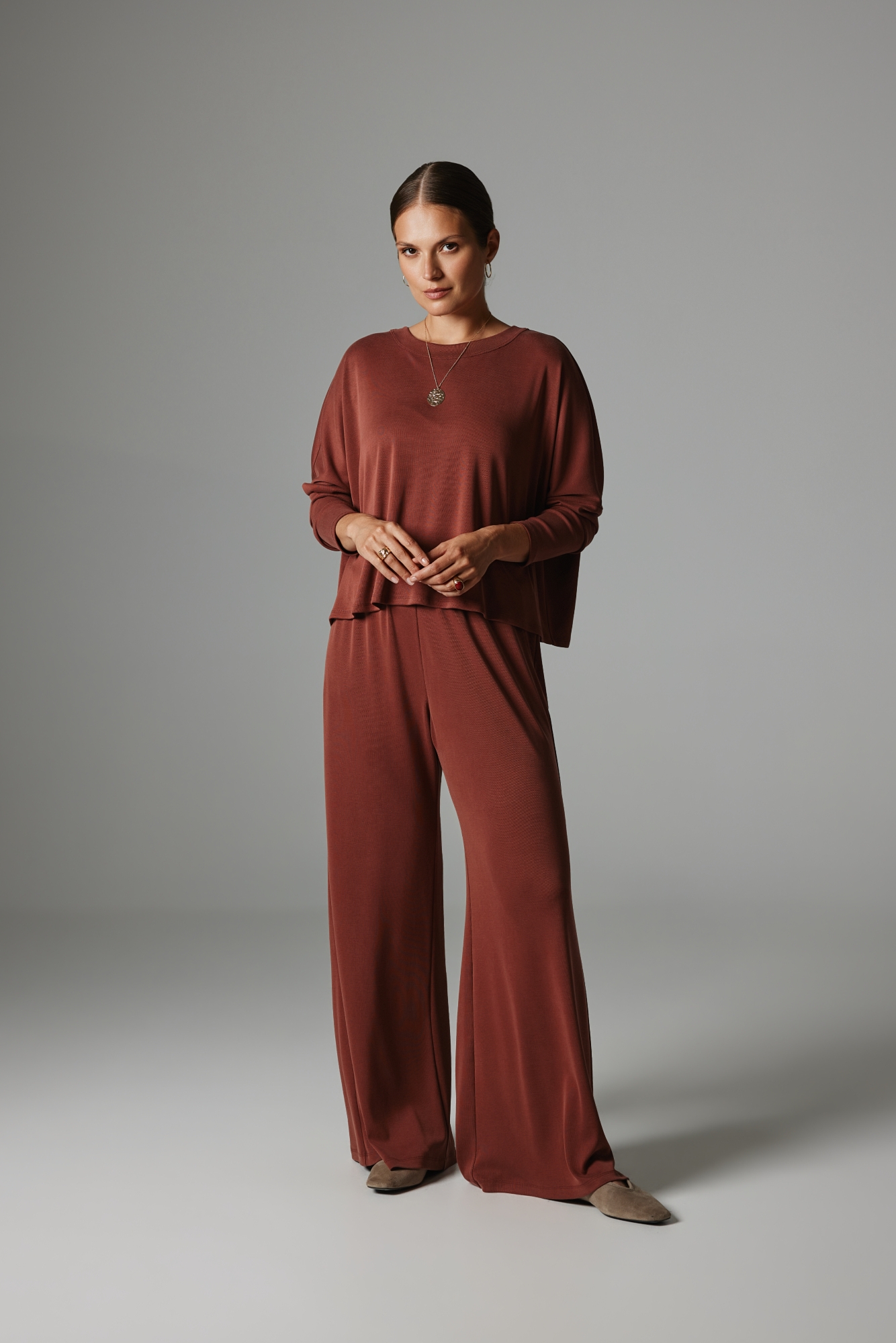 SPODNIE BEVERLY MARSALA