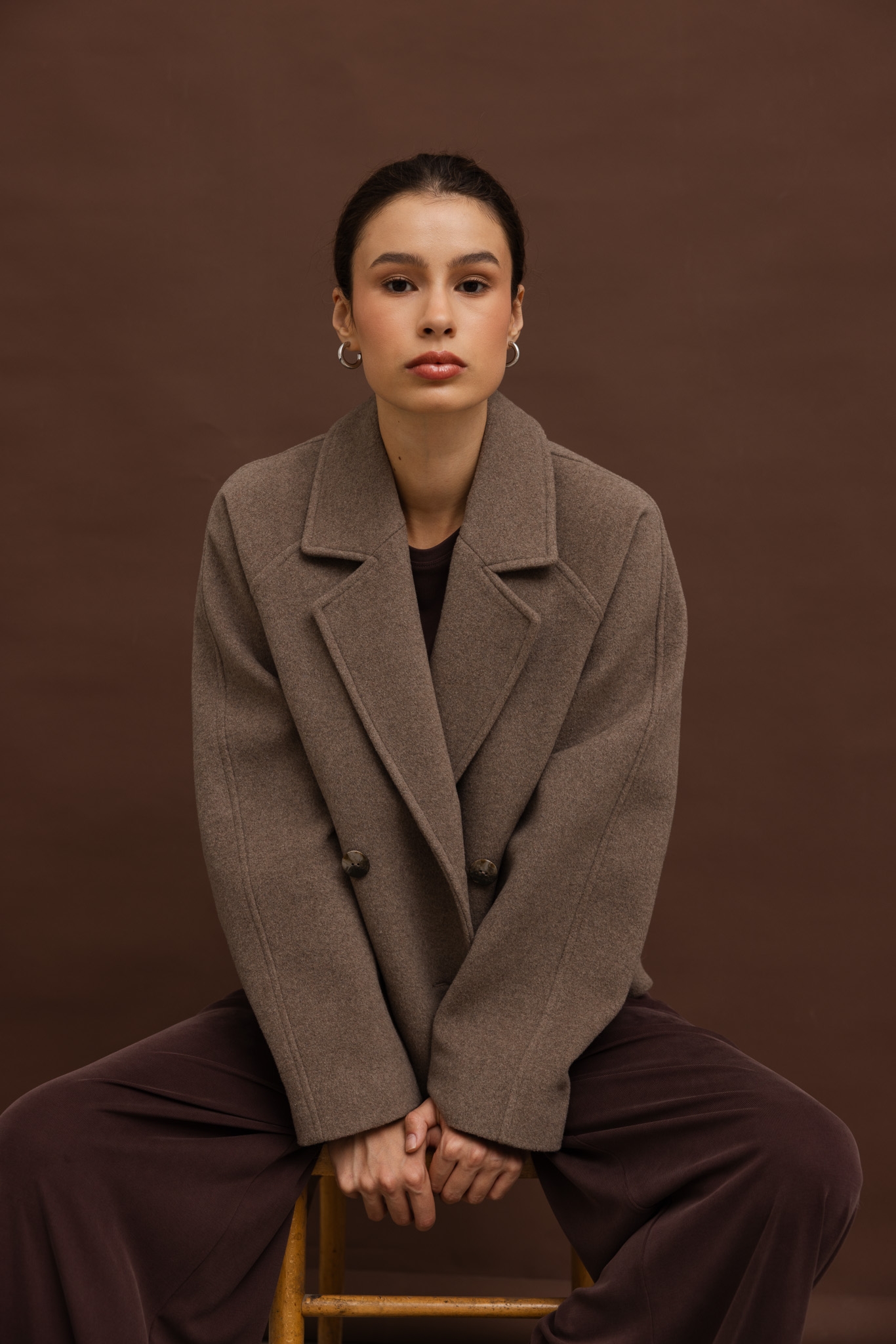 WEŁNIANA KURTKA WILLOW TAUPE