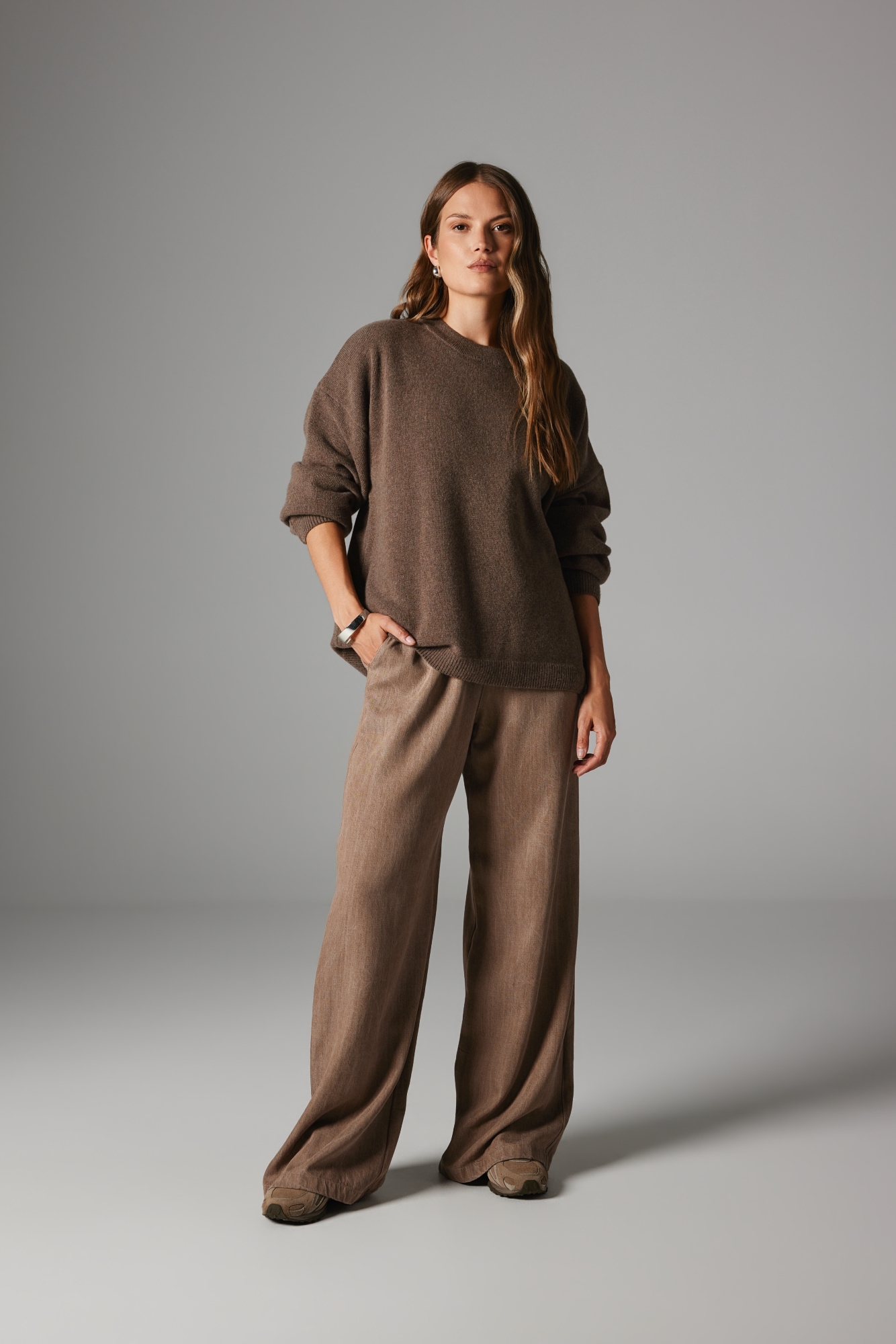 SPODNIE DORIS TAUPE DENIM