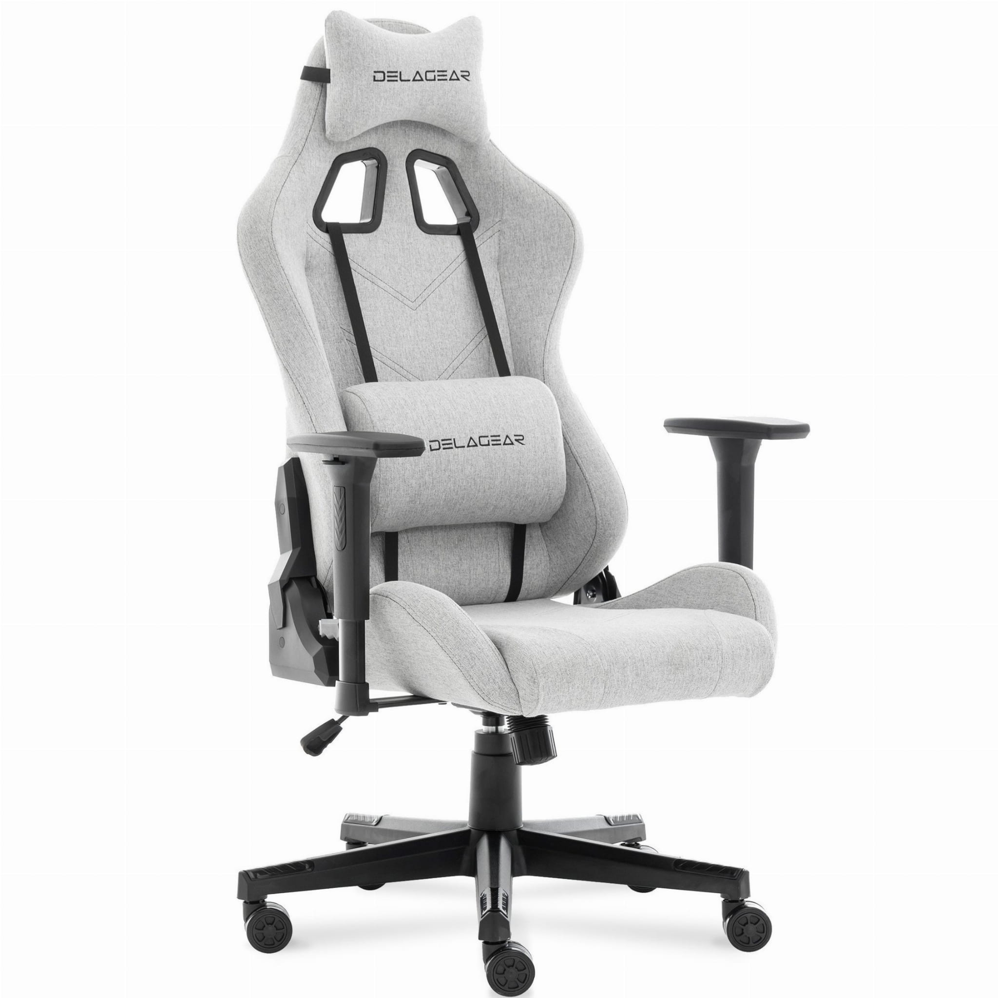Fotel Gamingowy DELAGEAR G 606 Szary Materiałowy