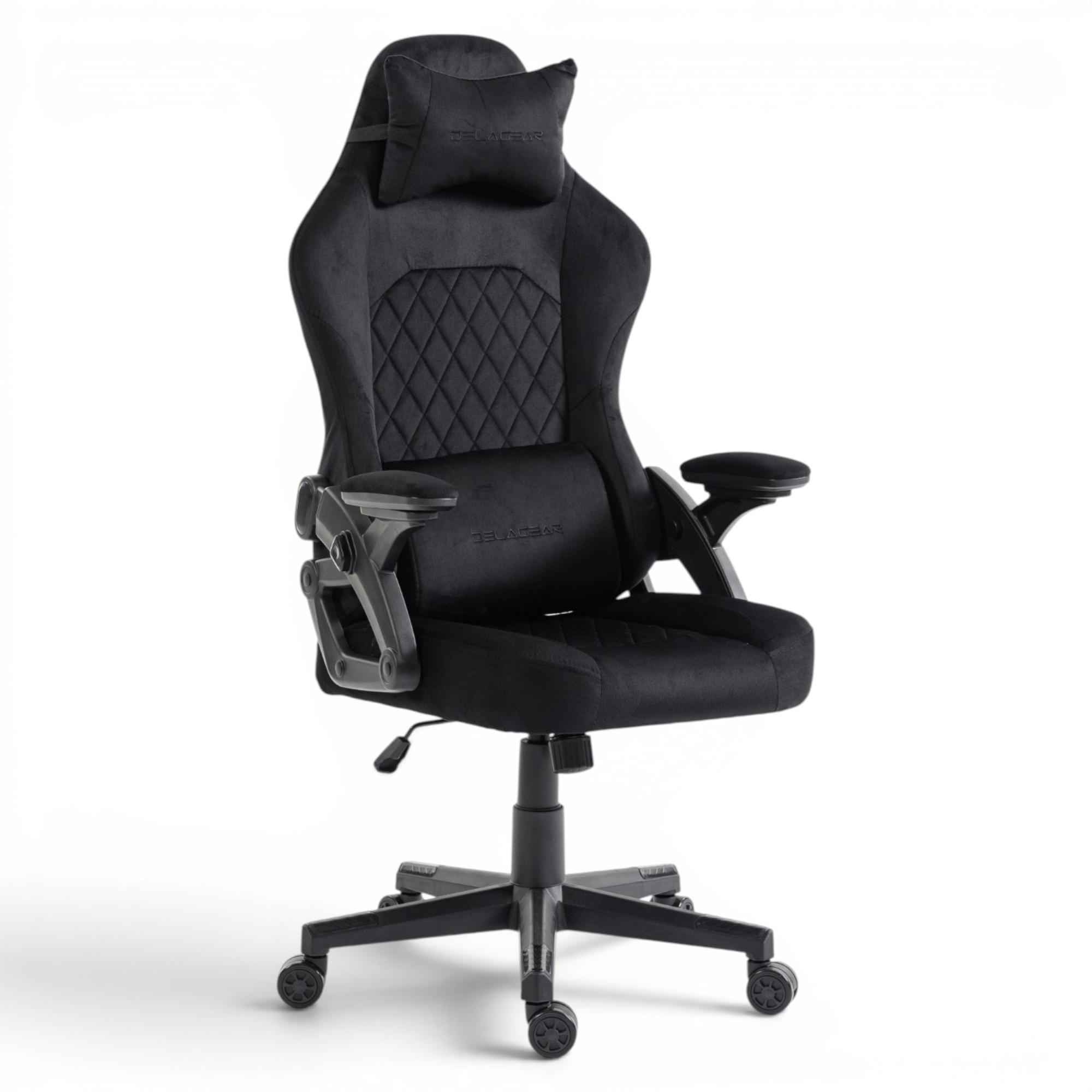 Fotel Gamingowy Delagear G 404 Czarny Velvet Materiałowy