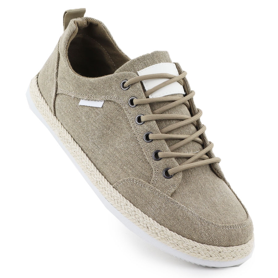 Półbuty męskie espadryle khaki Nowacki 0017