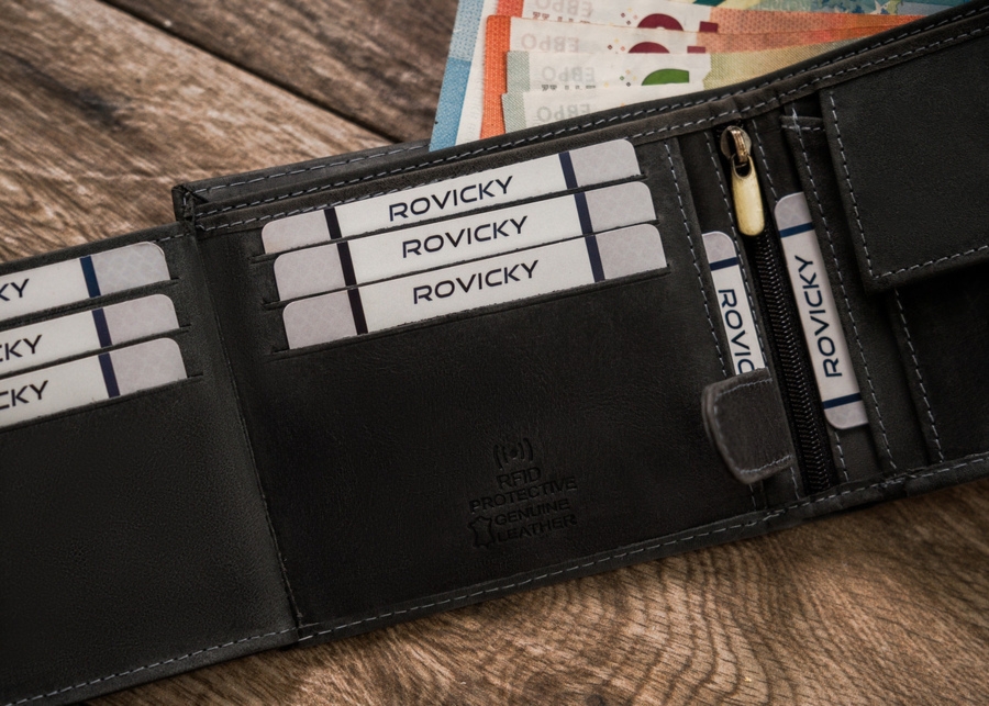 Portfel skórzany Always Wild N992-CHM-DOG-1 czarny