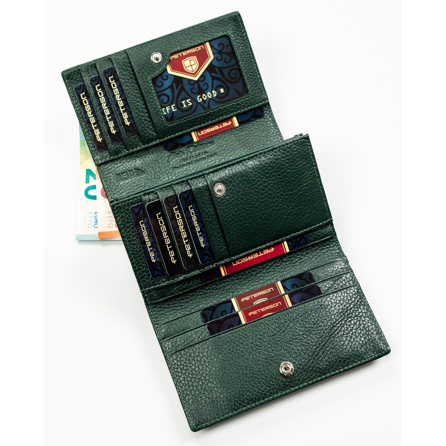 Portfel damski Peterson PTN PS112-FDS zielony