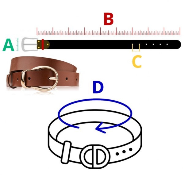 Pasek Damski Skórzany OPD-17 Brødrene Brazowy 80 cm