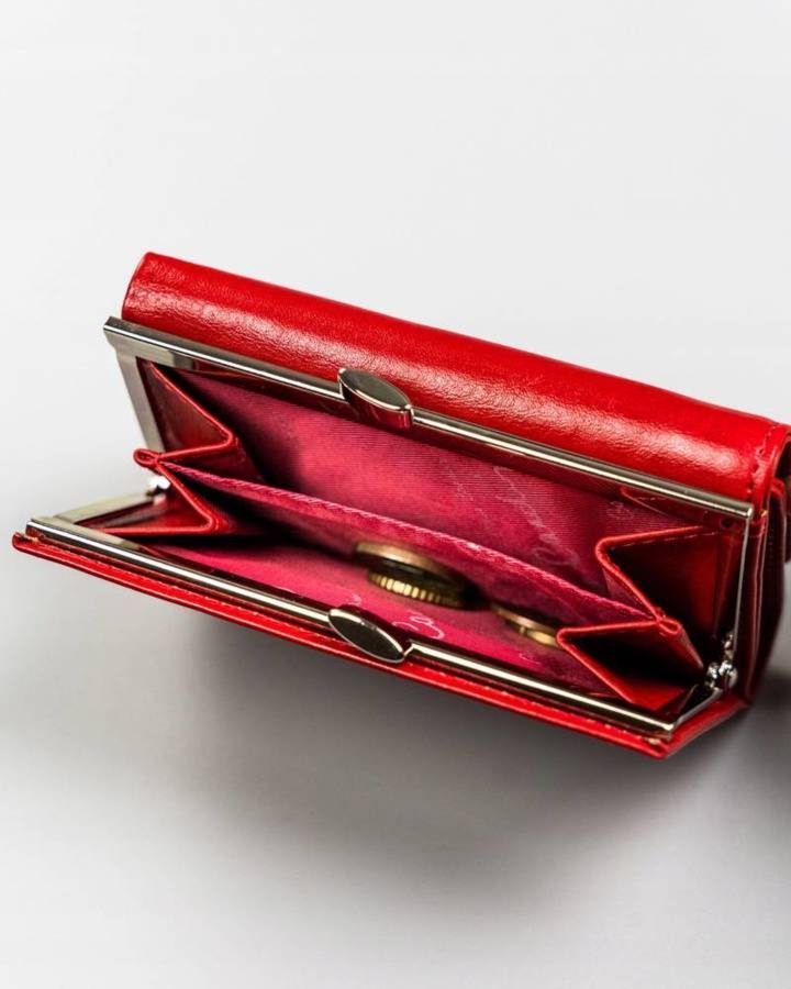 Portfel skórzany Pierre Cardin [DH] 06 ITALY 117 czerwony