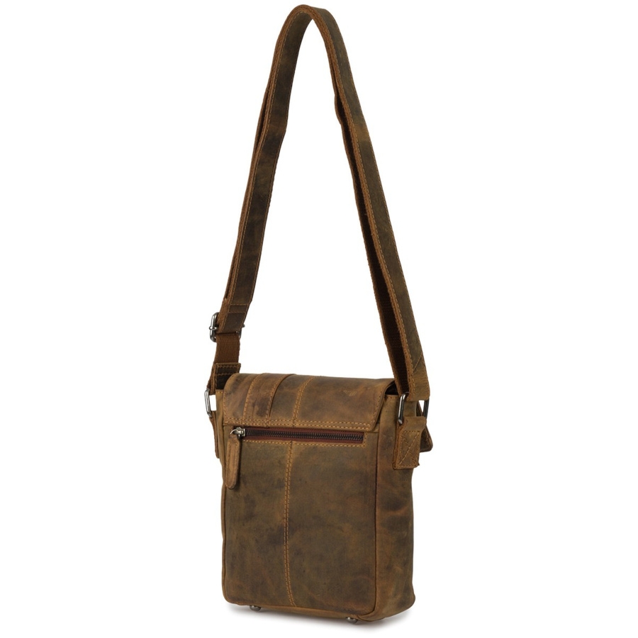 Torba męska skórzana na ramię zgrabna brązowa elegancka Beltimore N10