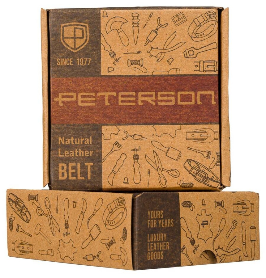 Pasek skórzany Peterson PTN PS-03 czarny
