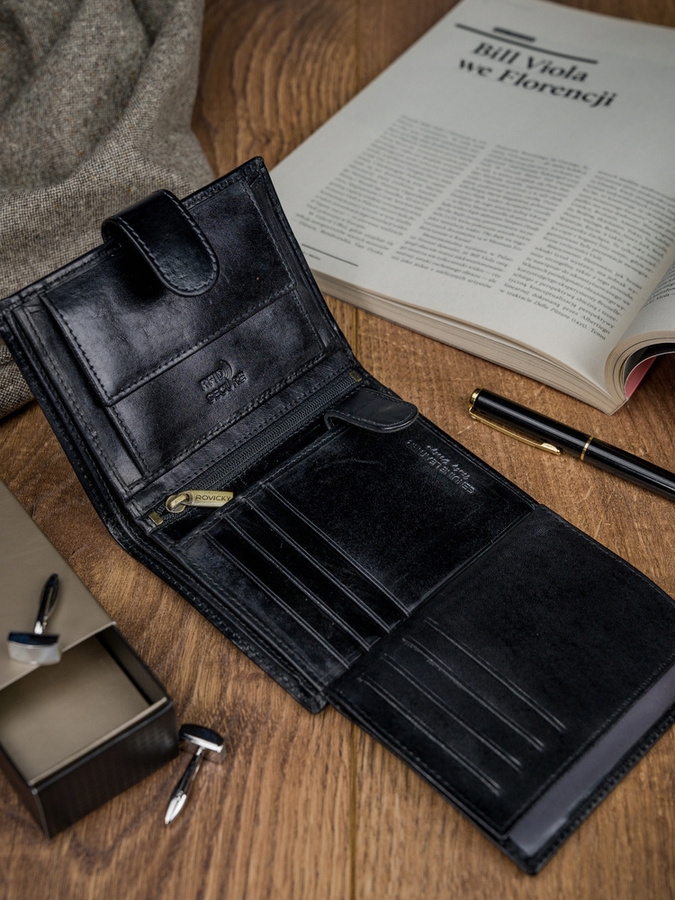 Portfel męski skórzany N4L-RVT BLACK