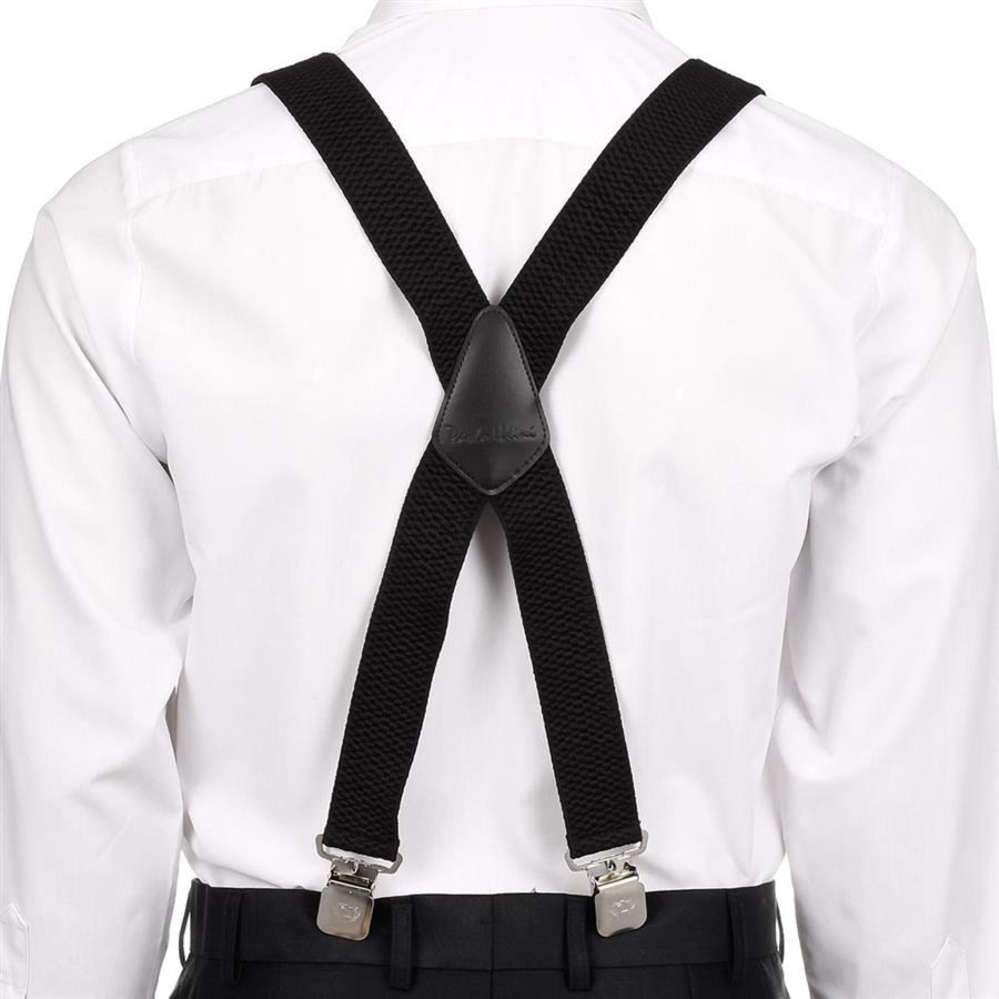 Zestaw męski skórzany portfel szelki X czarne Beltimore U52