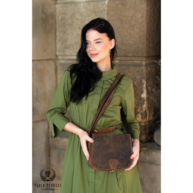 Listonoszka skórzana PAOLO PERUZZI T-39-BR brązowa