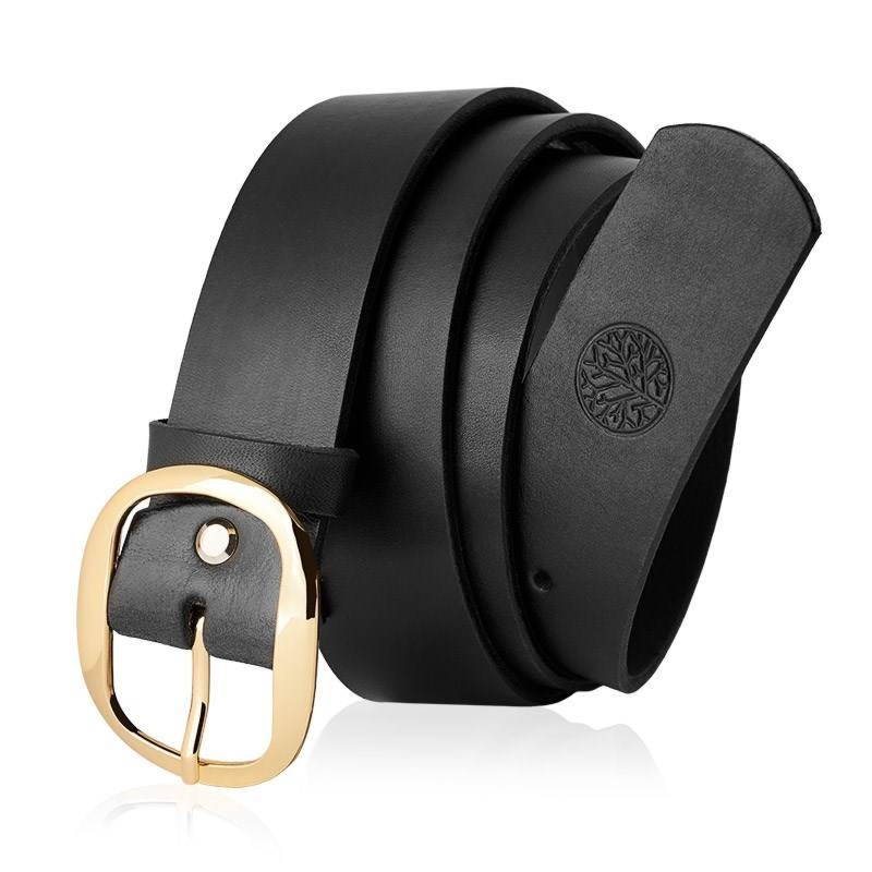 Skórzany pasek damski BETLEWSKI Czarny 80