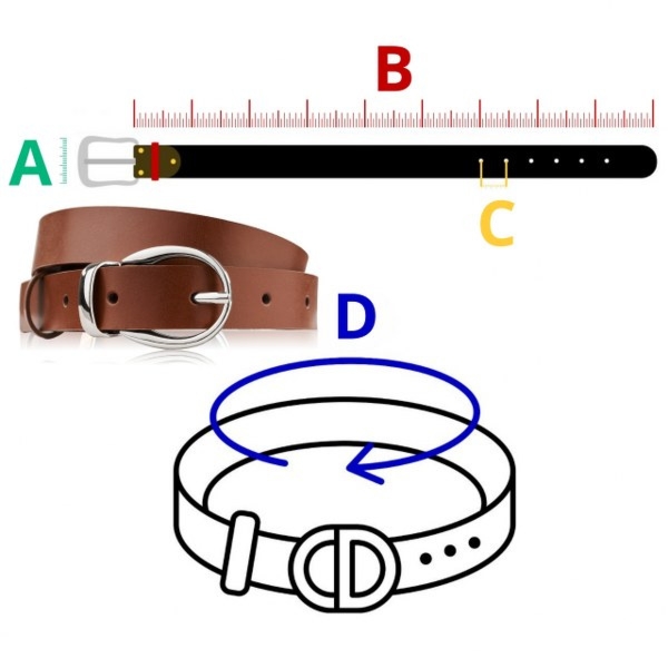 Pasek Damski Skórzany OPD-25 Brødrene Brazowy 110 cm