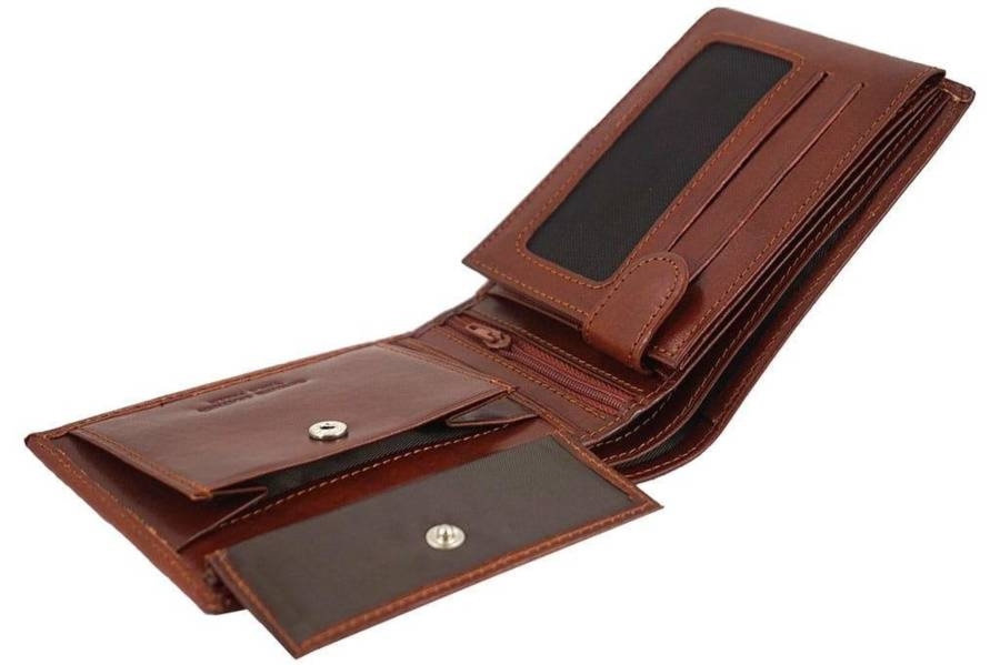 Portfel skórzany BARBERINI'S granatowy 8051-4