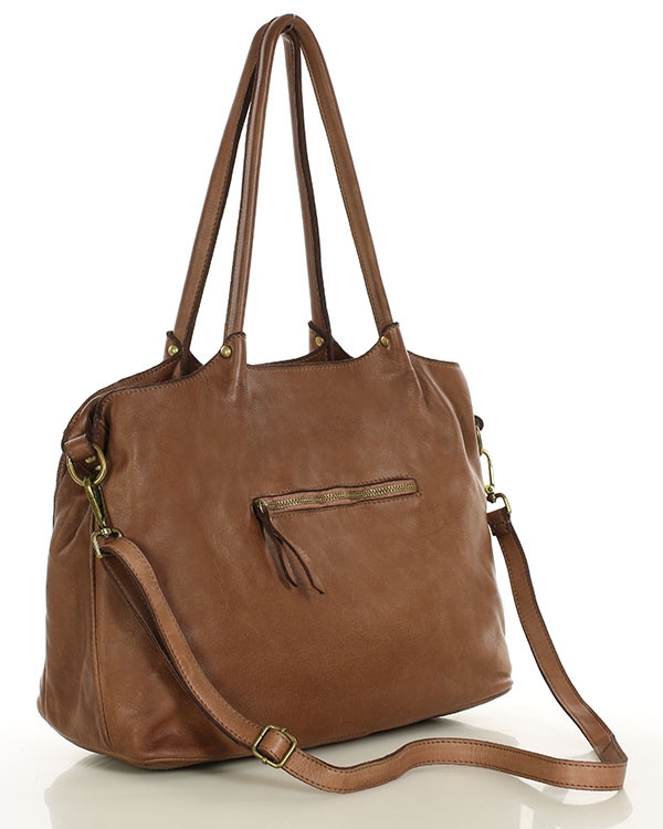 Shopper bag MARCO MAZZINI brązowy v86h