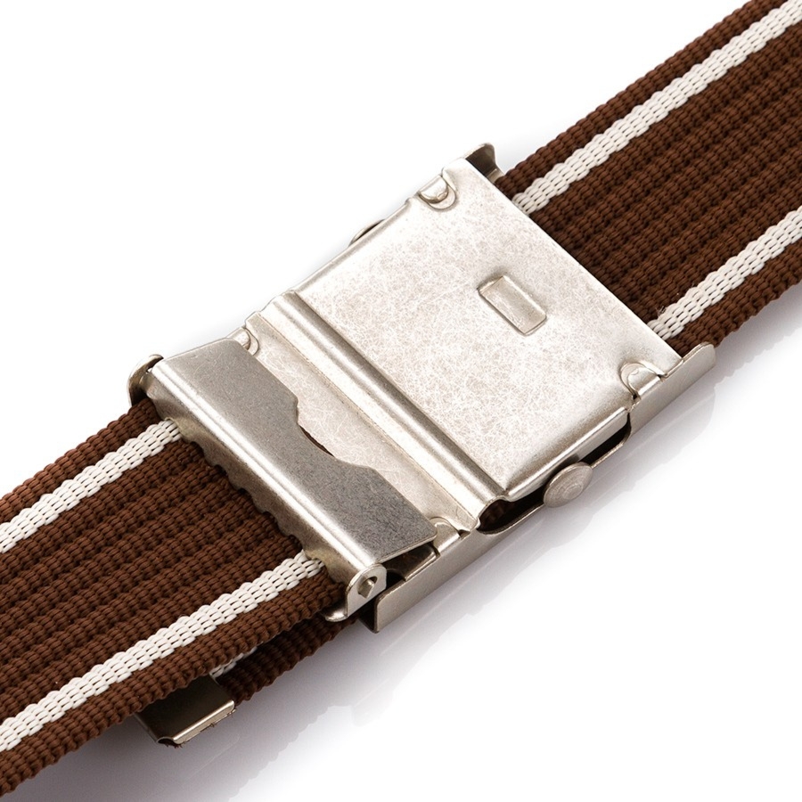 Pasek męski parciany do jeansów 115 cm brązowy paolo peruzzi pw-01-115