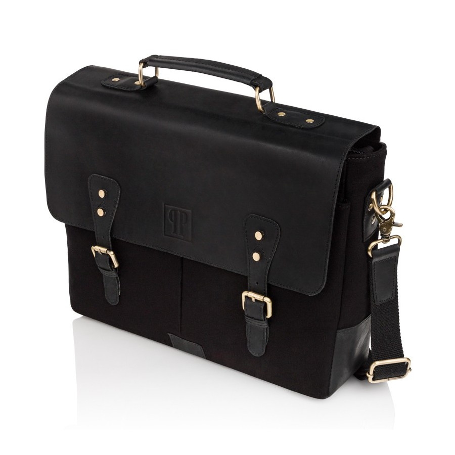 Zestaw czarny PAOLO PERUZZI portfel + torba ZUP-07-BL