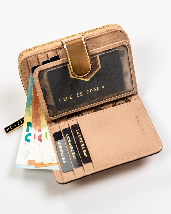 Portfel skórzany Peterson PTN 1N-602 złoty