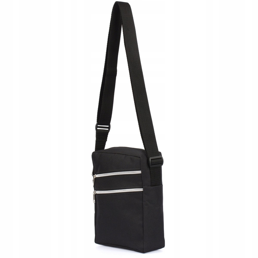 Torba na ramię męska saszetka listonoszka raportówka czarna lekka pojemna P86