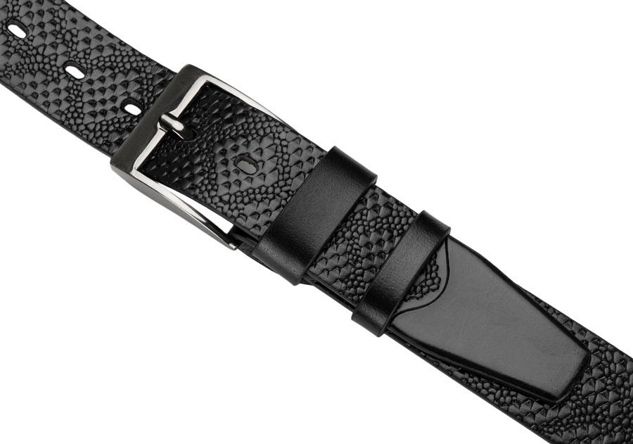 Pasek skórzany Peterson PTN PRS-03-G czarny
