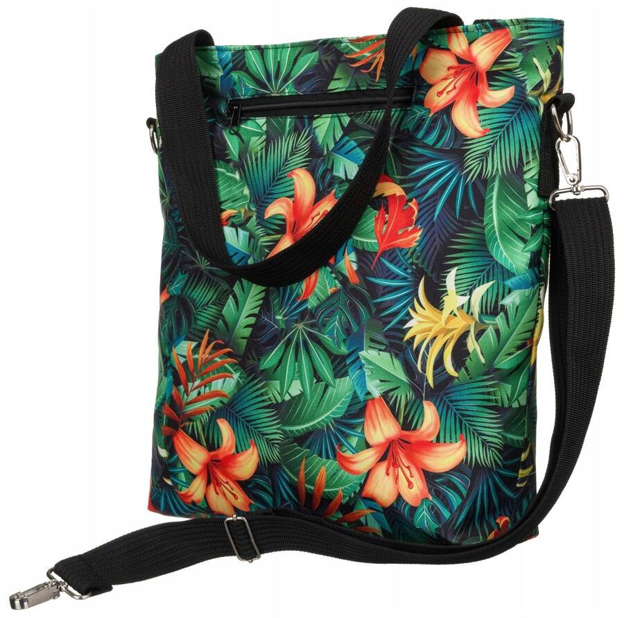 Shopperka zielona print Peterson [DH] PTN TK-03-5151