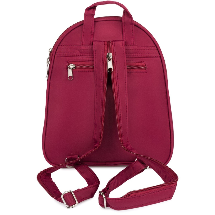 Plecak plecaczek damski mały lekki dwukomorowy wodoodporny elegancki bordowy Beltimore R37