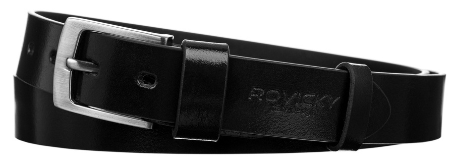 Pasek wąski skórzany Rovicky PLW-R-1 czarny