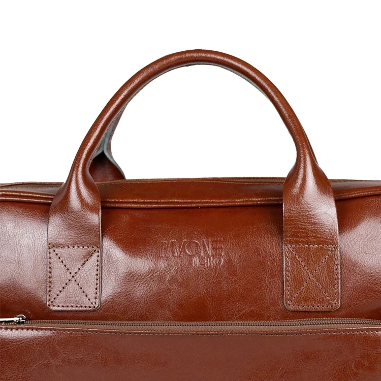 Torba skórzana Pavone Nero Siena 2362 BR brązowa