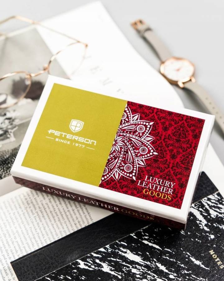 Portfel skórzany Peterson PTN 42122-ONBF niebieski