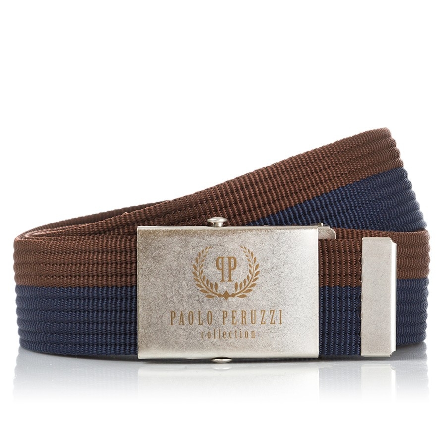 PASEK MĘSKI PAOLO PERUZZI PARCIANY BRĄZ PW-02-125 CM
