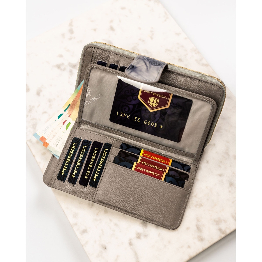 Portfel damski Peterson PTN 76116-BF srebrny