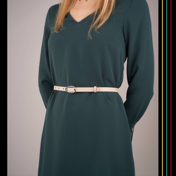 Pasek Skórzany Damski OPD-28 Brødrene Beżowy 130 cm