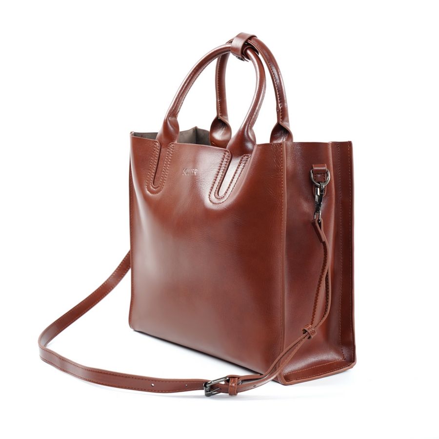 Torebka typu TOTE FL31 BELVIANA brązowa
