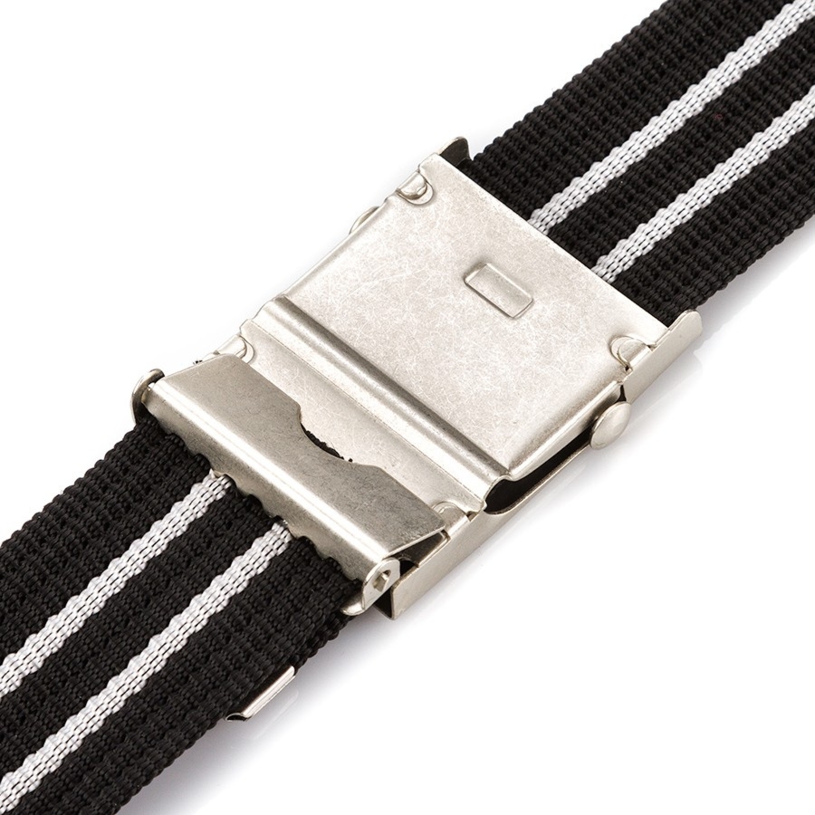 Pasek męski do spodni 125 cm parciany czarny paolo peruzzi pw-03-125