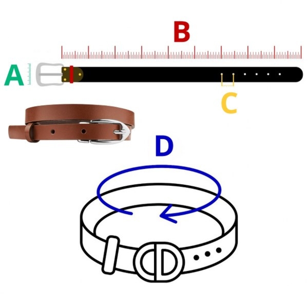 Pasek Skórzany Damski OPD-28 Brødrene Brązowy 130 cm