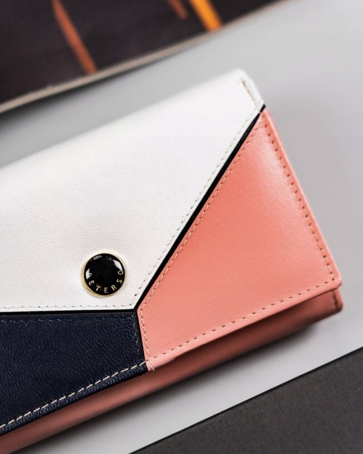 Portfel skórzany Peterson [DH] PTN RD-21-GCL-Y różowy